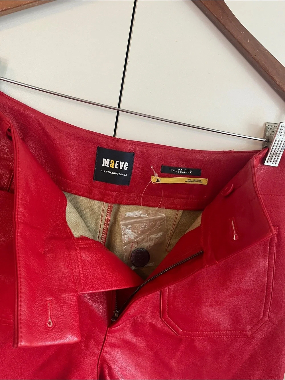Anthropologie Colette Faux Leather Shorts Size 30 NWT - Picture 11 of 12
